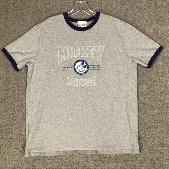 Walt Disney World T-Shirt Mickey Mouse Gray Embroidered Mens XL - Picture 1 of 6